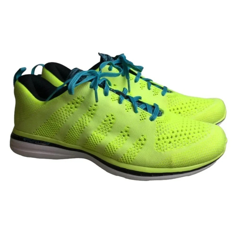 APL Men’s  TechLoom Pro Energy Running Sneaker Size US 8.5 EUR 42 Neon Comfort